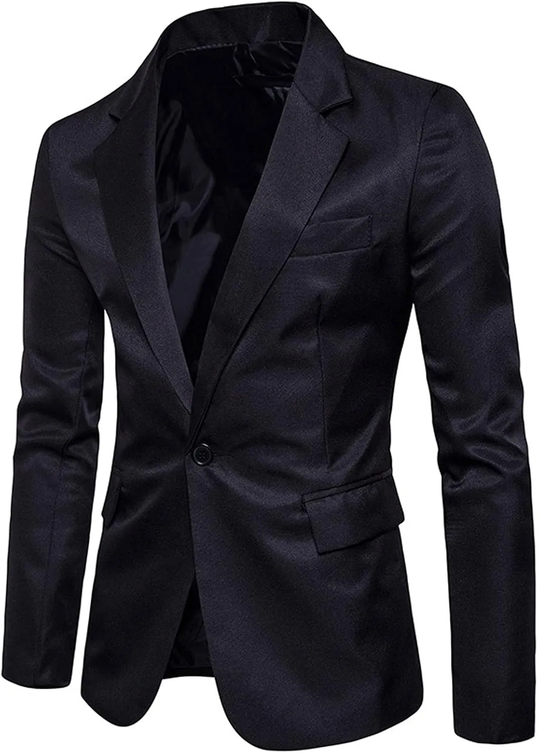 Mens Slim Fit Casual One Button Wedding Blazer Jacket Lightweight Sport Coat Suit Jackets Formal Busniess Jackets