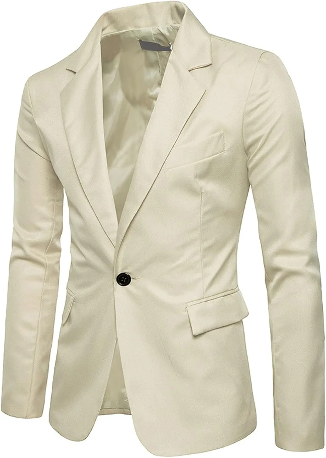 Mens Slim Fit Casual One Button Wedding Blazer Jacket Lightweight Sport Coat Suit Jackets Formal Busniess Jackets