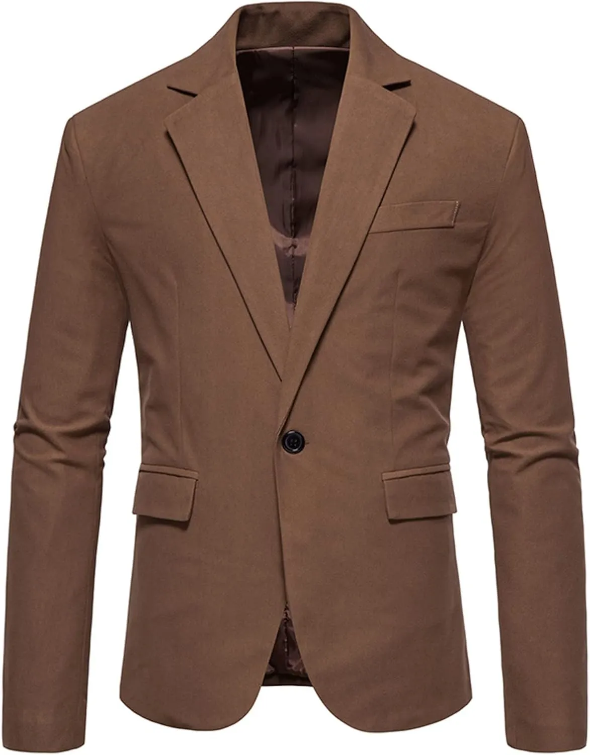 Men's Slim Fit One Button Sport Coat Classic Blazer Suit Jacket Lightweight Jacket Tailored Blazer Sport Coat