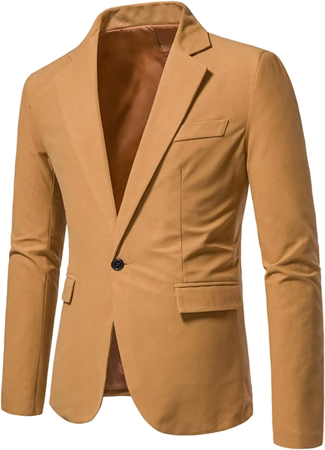 Men's Slim Fit One Button Sport Coat Classic Blazer Suit Jacket Lightweight Jacket Tailored Blazer Sport Coat