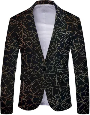 Mens Suit Blazer Jacket Sports Coats Printed Casual Suits Blazer Jackets Lightweight Daily Business Party Sports Coats