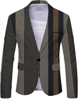 Mens Suit Blazer Jacket Sports Coats Printed Casual Suits Blazer Jackets Lightweight Daily Business Party Sports Coats