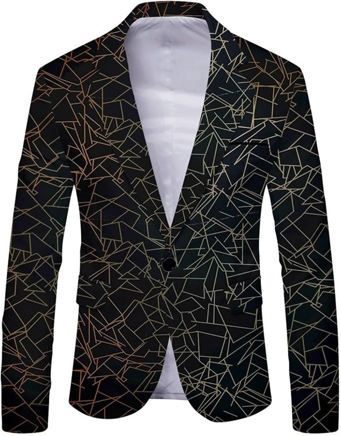 Mens Suit Blazer Jacket Sports Coats Printed Casual Suits Blazer Jackets Lightweight Daily Business Party Sports Coats