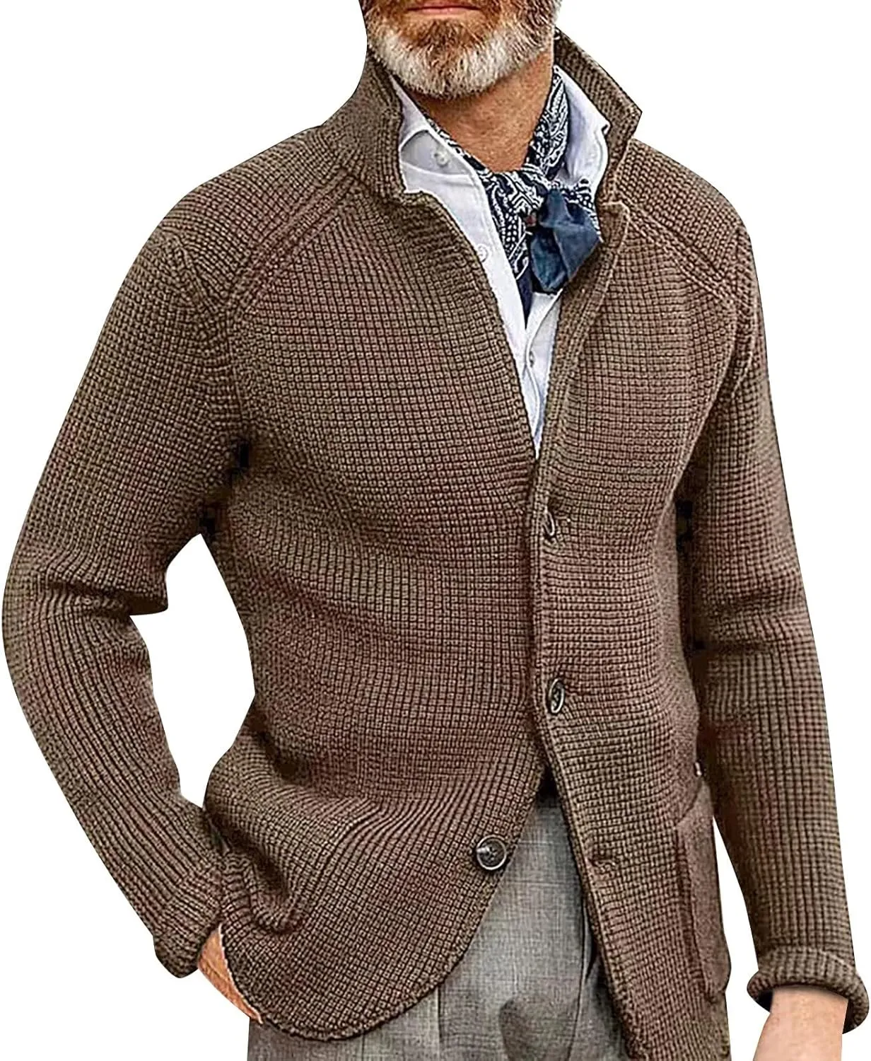 Mens Suit Jacket Men's Knit Blazer Jacket Casual Slim Fit Sport Coat Dress Business Wedding Party Suit Blazer Jacket