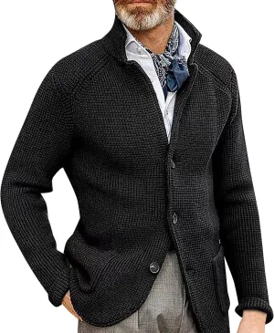 Mens Suit Jacket Men's Knit Blazer Jacket Casual Slim Fit Sport Coat Dress Business Wedding Party Suit Blazer Jacket