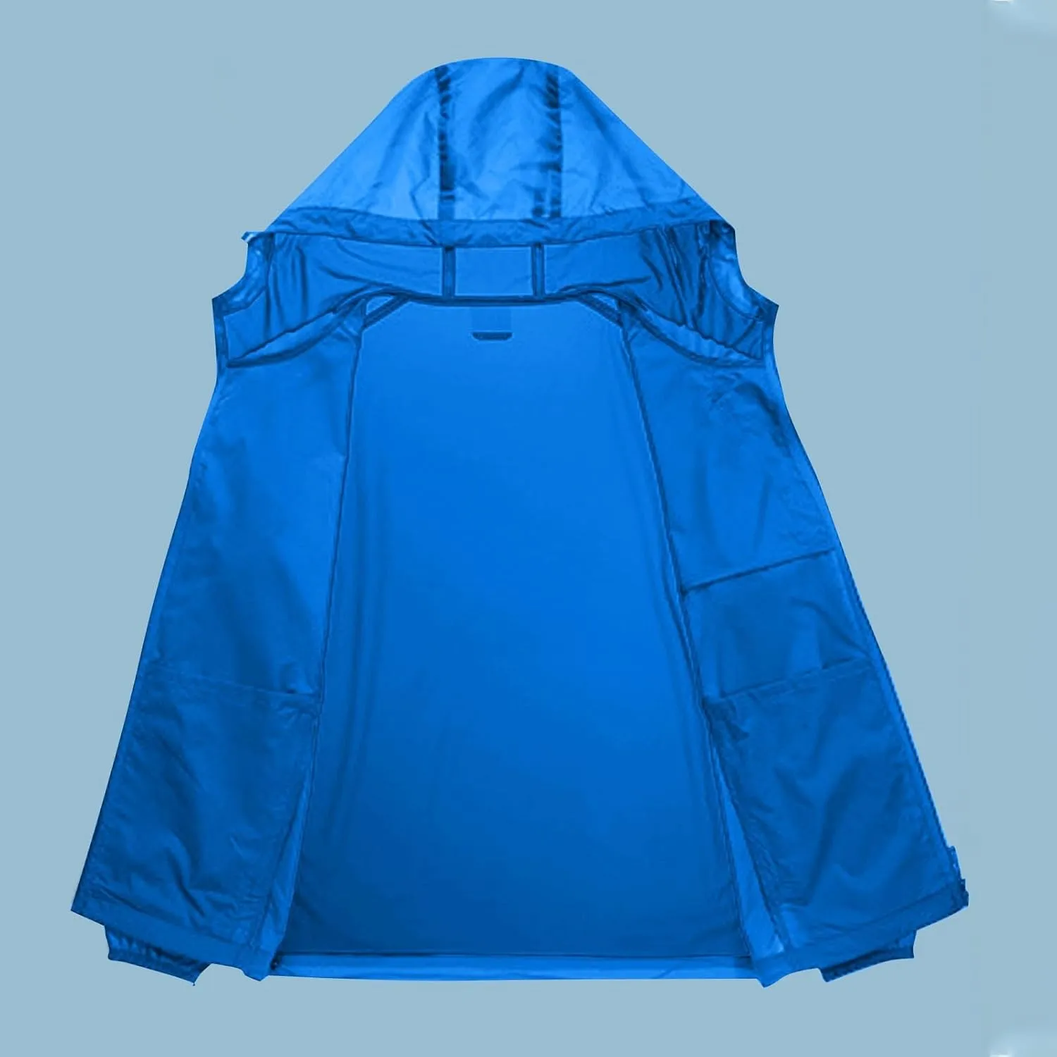 Mens Sun Protection Outdoor Lightweight Jacket Full Zip Hoodie Casual Fishing Hiking Long Sleeve with Zipper Pockets