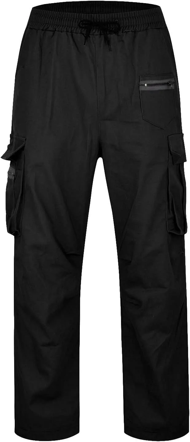 Mens Sweatpants with Pockets Big and Tall Cargo Pants for Men Relaxed Fit Men's Outdoor Work Trousers Military Tactical