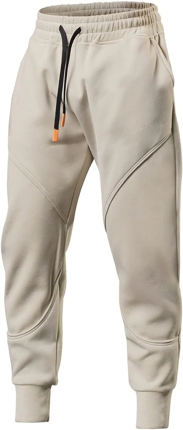 Mens Sweatpants with Pockets Big and Tall Casual Wide Leg Drawstring Open Bottom Sweat Pants Lounge Pants Cargo Pants