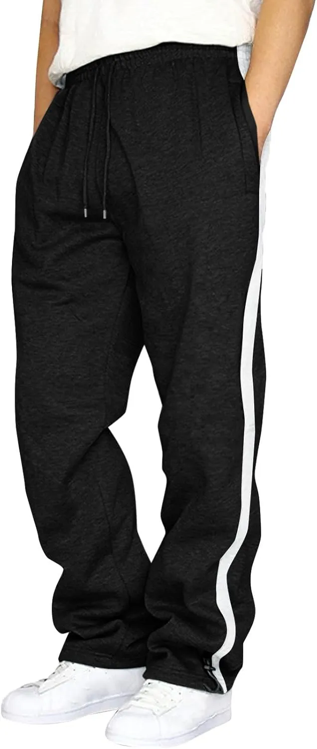 Mens Sweatpants with Pockets Big and Tall Fit Business Casual Dress Pants for Men 2023 Cargo Pants for Men Solid Casual