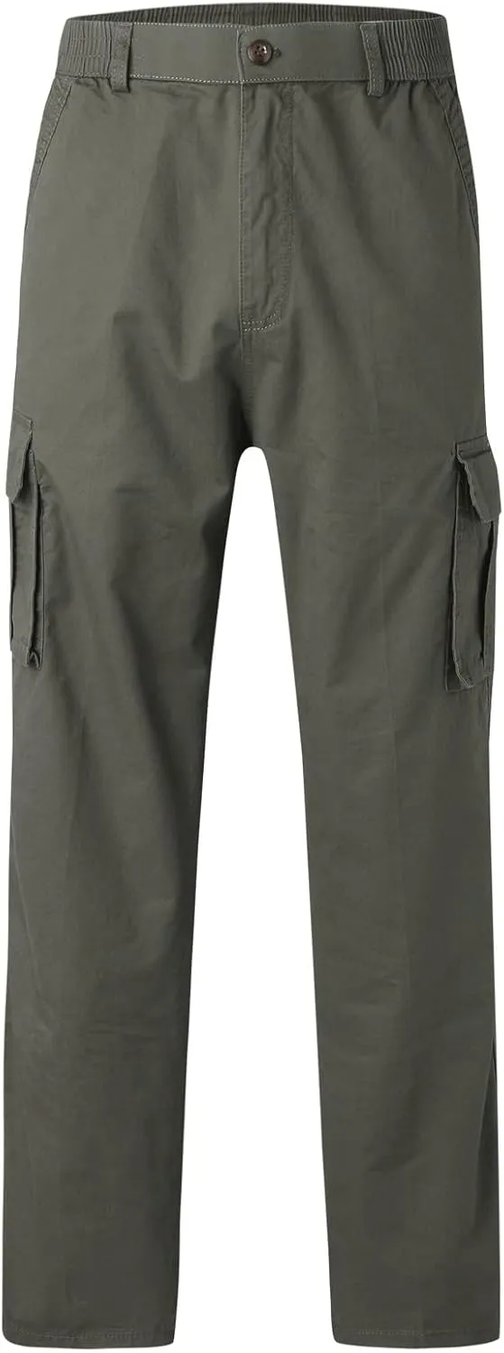 Mens Sweatpants with Pockets Big and Tall Lightweight Outdoor Straight Type Fitness Pants Multiple Pockets Cargo Pants