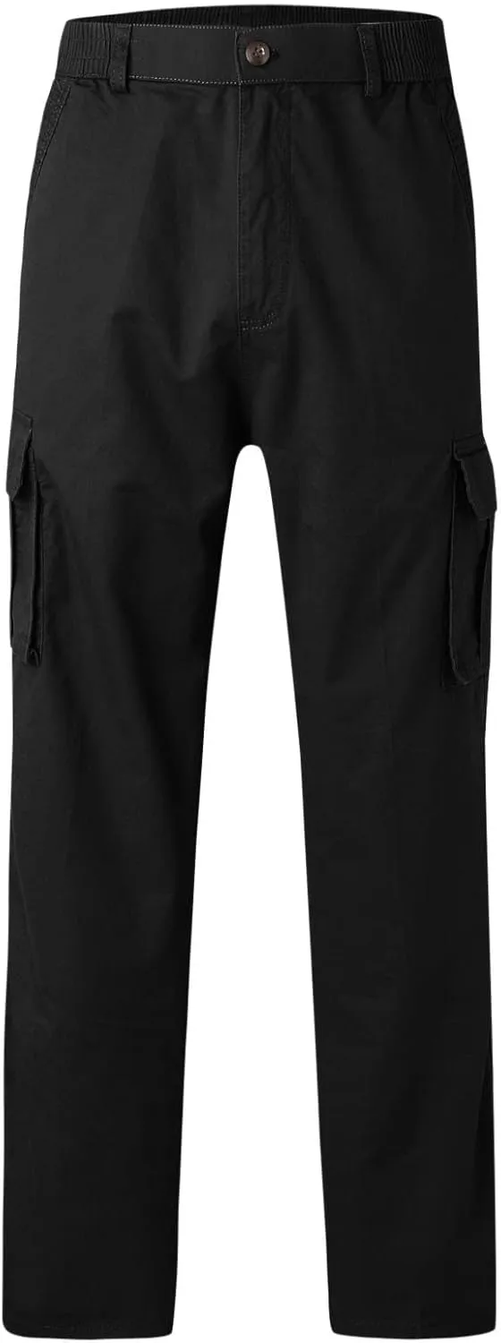 Mens Sweatpants with Pockets Big and Tall Lightweight Outdoor Straight Type Fitness Pants Multiple Pockets Cargo Pants