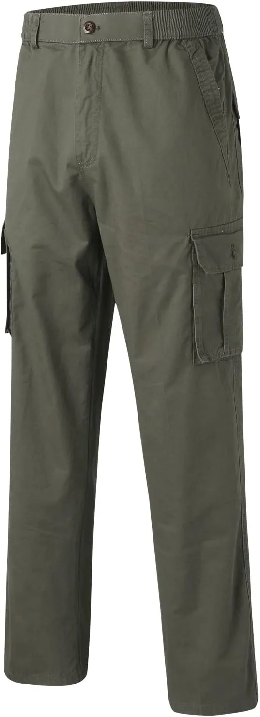 Mens Sweatpants with Pockets Big and Tall Lightweight Outdoor Straight Type Fitness Pants Multiple Pockets Cargo Pants