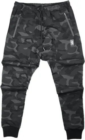 Mens Workout Cargo Sweatpants Athletic Joggers Pants Outdoor Casual Trousers Mens Drawstring Pants Stretch Elastic
