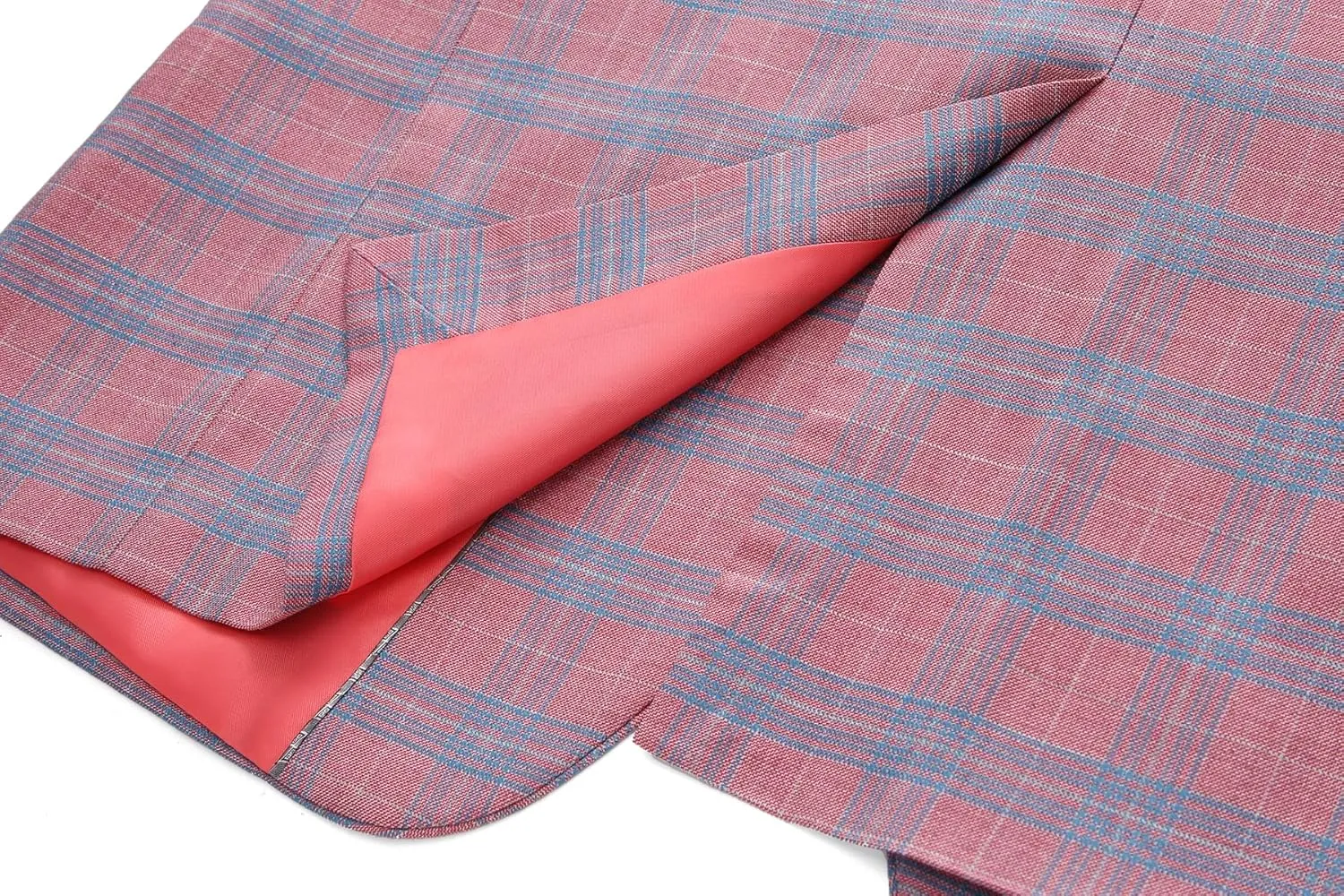MOGU Men's Slim Fit Plaid Suit Set – Sport Coat Blazer, Vest & Pants (Each Sold Separately) for Wedding, Prom & Party