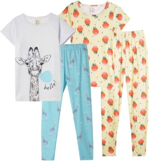 MyFav Children Girl Pajamas Set Soft Comfy Sleepwear Pajamas Size 4 to 14 Years