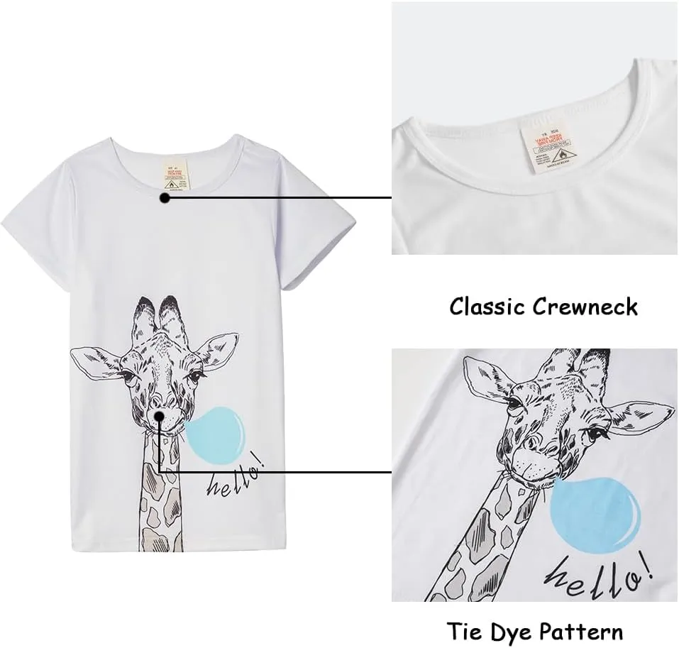 MyFav Children Girl Pajamas Set Soft Comfy Sleepwear Pajamas Size 4 to 14 Years