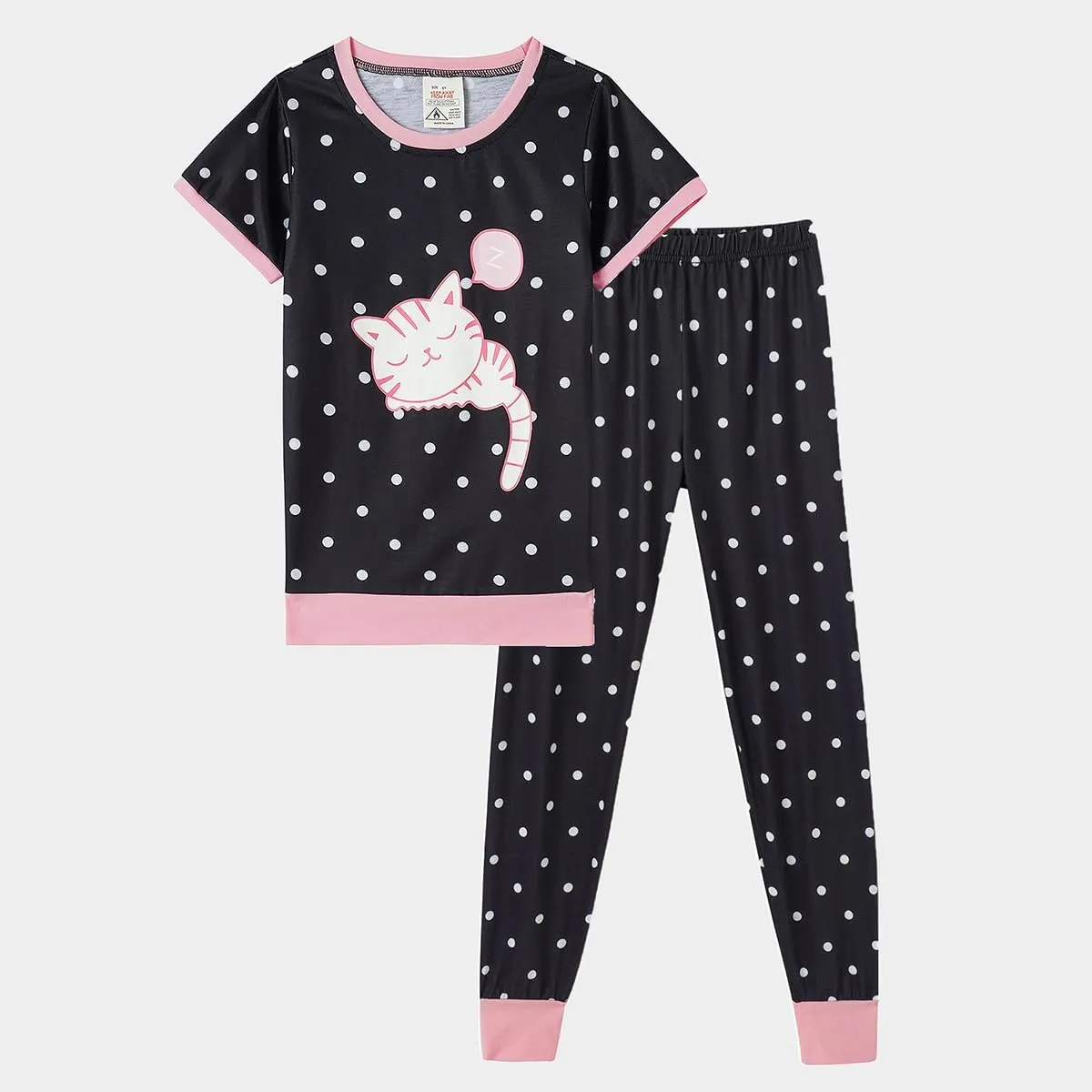 MyFav Children Girl Pajamas Set Soft Comfy Sleepwear Pajamas Size 4 to 14 Years