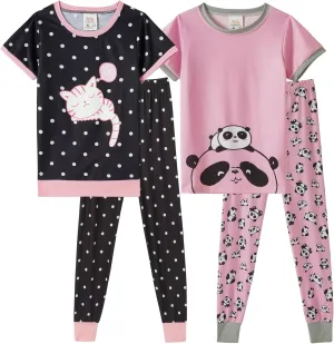 MyFav Children Girl Pajamas Set Soft Comfy Sleepwear Pajamas Size 4 to 14 Years