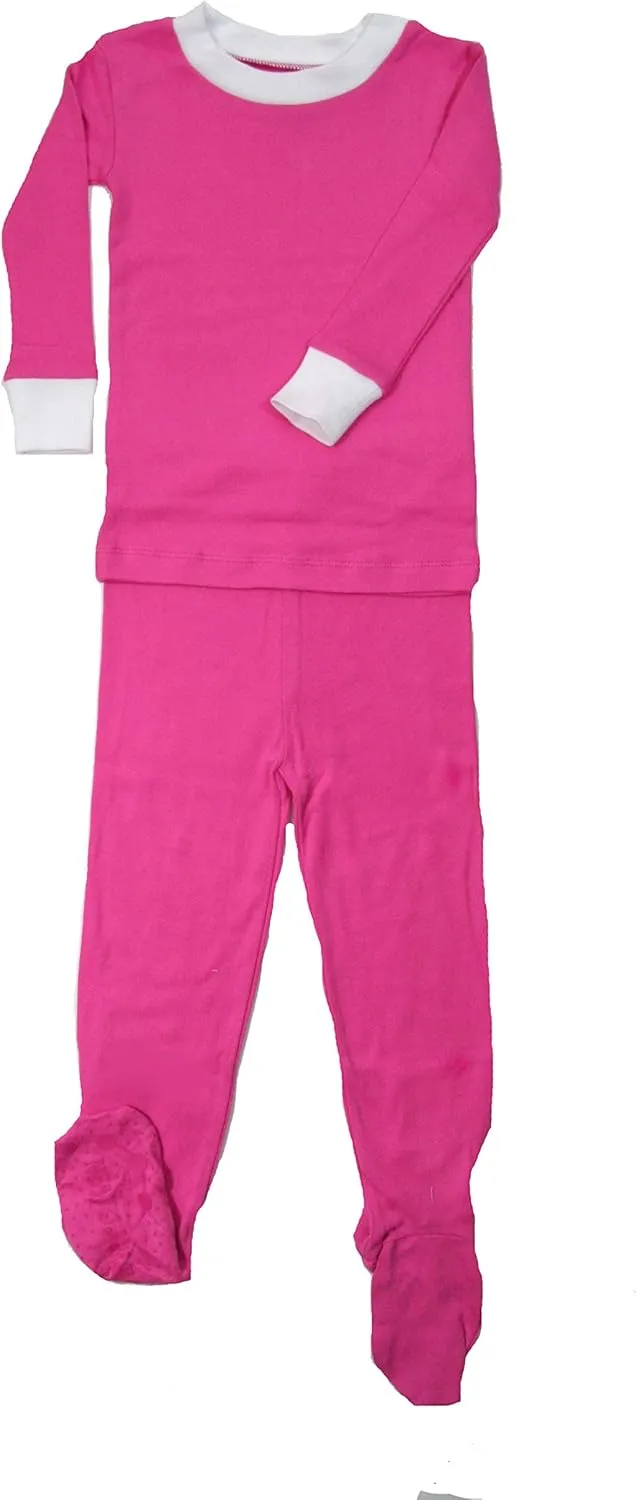 Organic Cotton Footed 2 Piece Pajamas