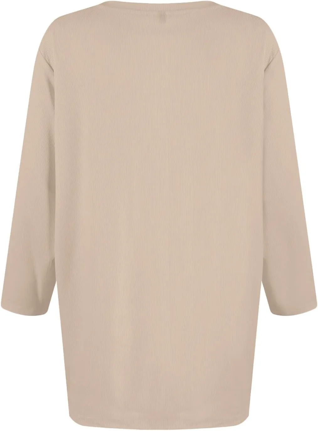 Oversized Sweaters for Women 3/4 Length Sleeve Tops Crewneck Blouses Dressy Casual Knit Tops