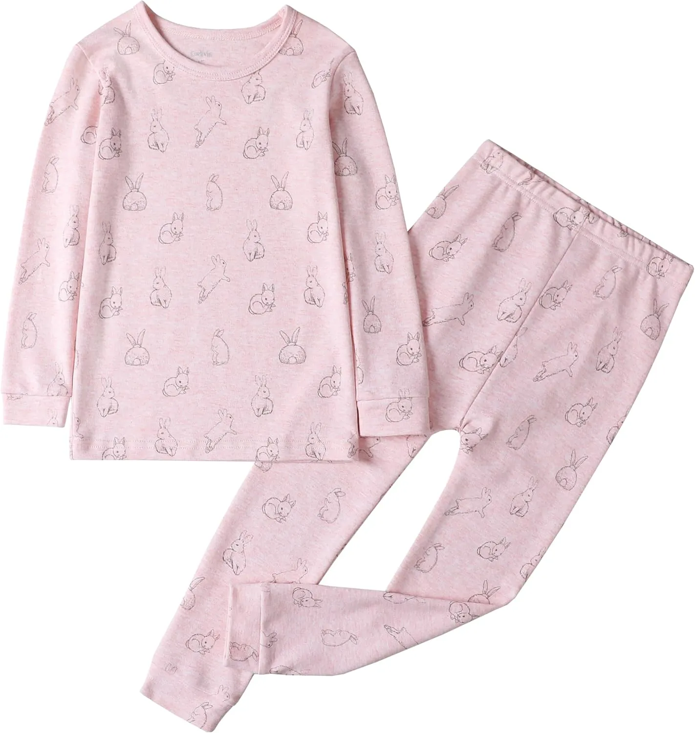 Owlivia 100% Organic Cotton Baby Long Sleeve Pajama Sets, Toddler Boy Girl 2-Piece Sleepwear