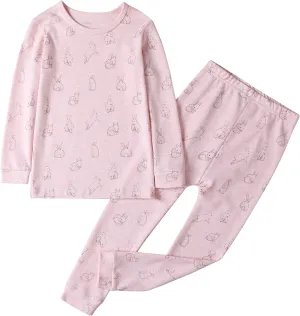 Owlivia 100% Organic Cotton Baby Long Sleeve Pajama Sets, Toddler Boy Girl 2-Piece Sleepwear