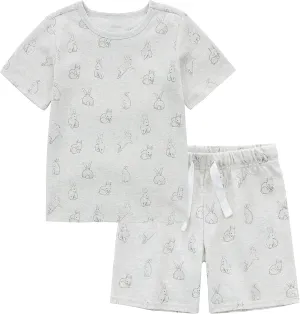 Owlivia 100% Organic Cotton Baby Short Sleeve Pajama Sets, Toddler Boy Girl 2-Piece Sleepwear