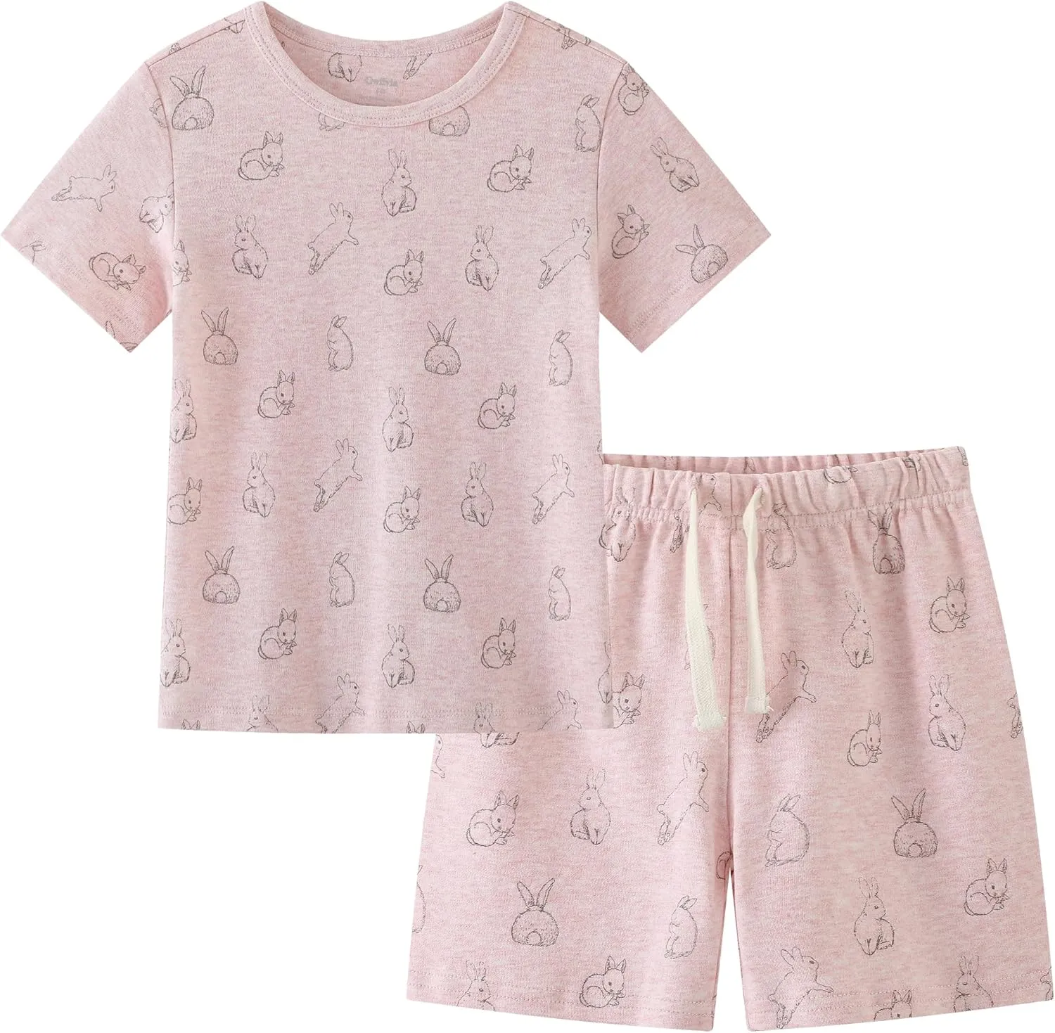 Owlivia 100% Organic Cotton Baby Short Sleeve Pajama Sets, Toddler Boy Girl 2-Piece Sleepwear