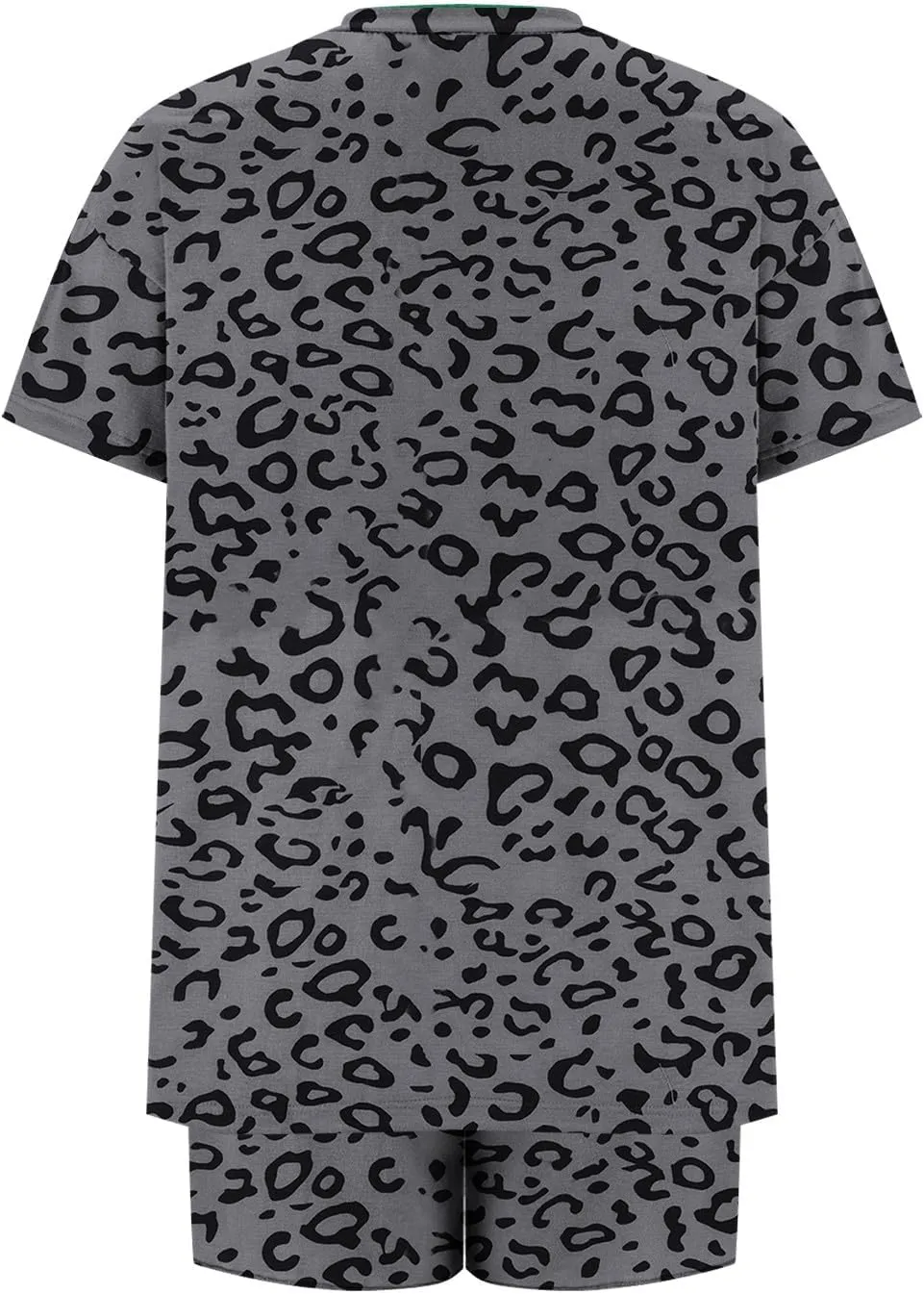 Pajama Set for Women 2 Piece Lounge Set Henley Neck Short Sleeve Tops and Shorts Soft Sleepwear Lounge Outfits