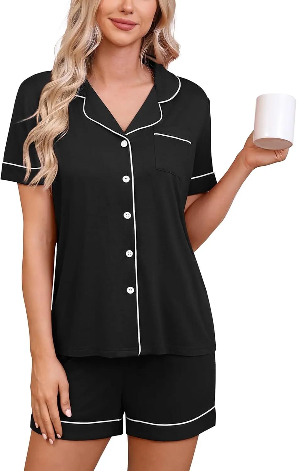 Pajama Sets For Women 2 Piece PJ Sets Short Sleeve Lounge Set Fashion Sleepwear XS-3XL