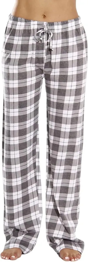 Pajamas Pants for Women Plaid Elastic Waist Sleepwear Pajama Bottom Pants Casual Sleep Lounge Pants