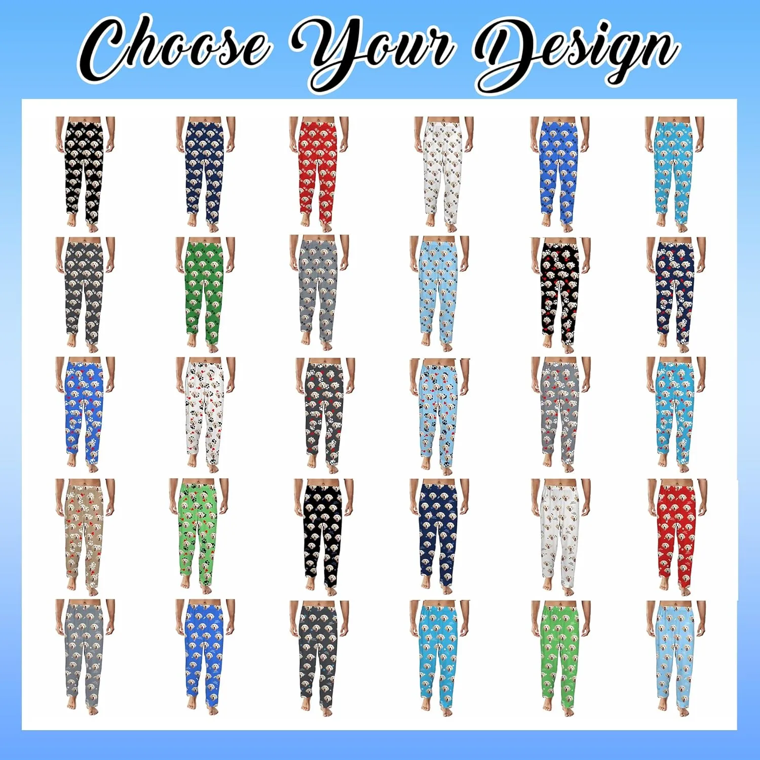 Personalized Women Pajamas Bottoms with Photo Customized Pajamas Pants for Christmas Birthday Valentine's Day