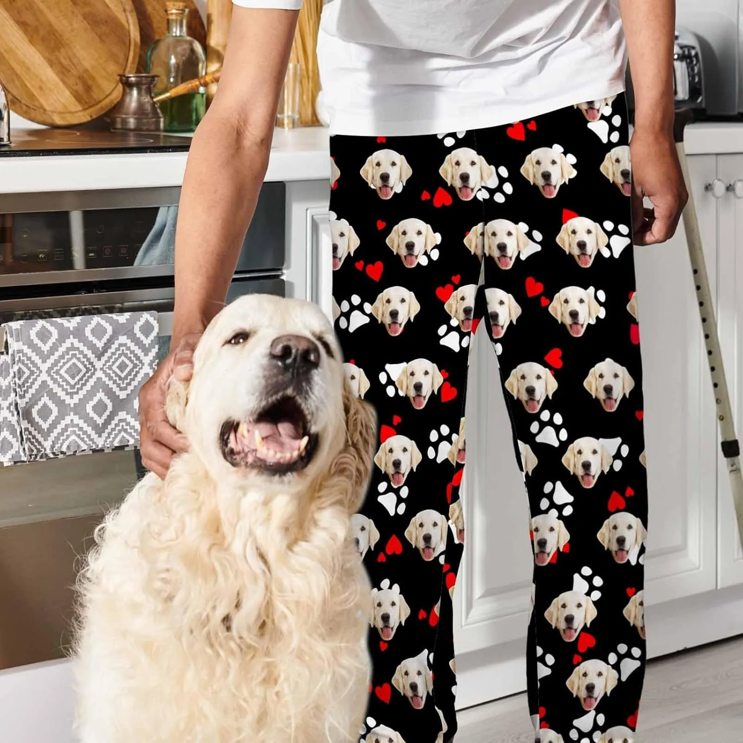 Personalized Women Pajamas Bottoms with Photo Customized Pajamas Pants for Christmas Birthday Valentine's Day