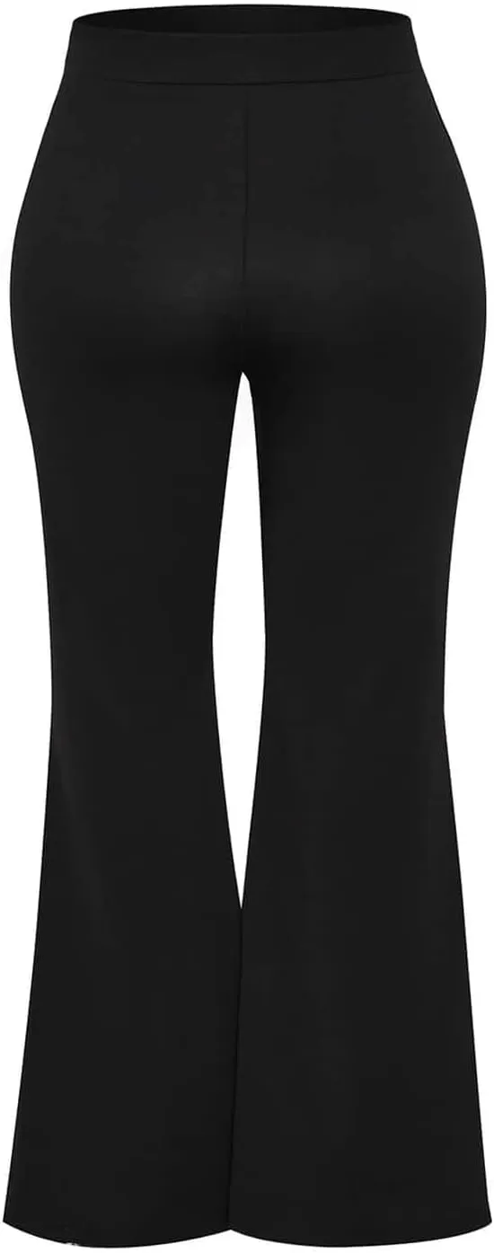 Plus-Size Casual Pants for Women high-Waisted Bell Bottoms Yoga