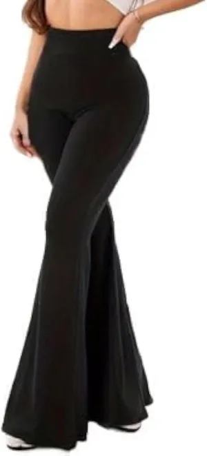 Plus-Size Casual Pants for Women high-Waisted Bell Bottoms Yoga