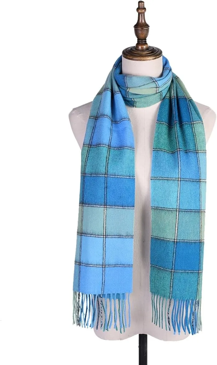 Pure Cashmere Scarf for Men Women Warm Winter Scarves, Fringed Edges Scarf, Multi-Color Gift …