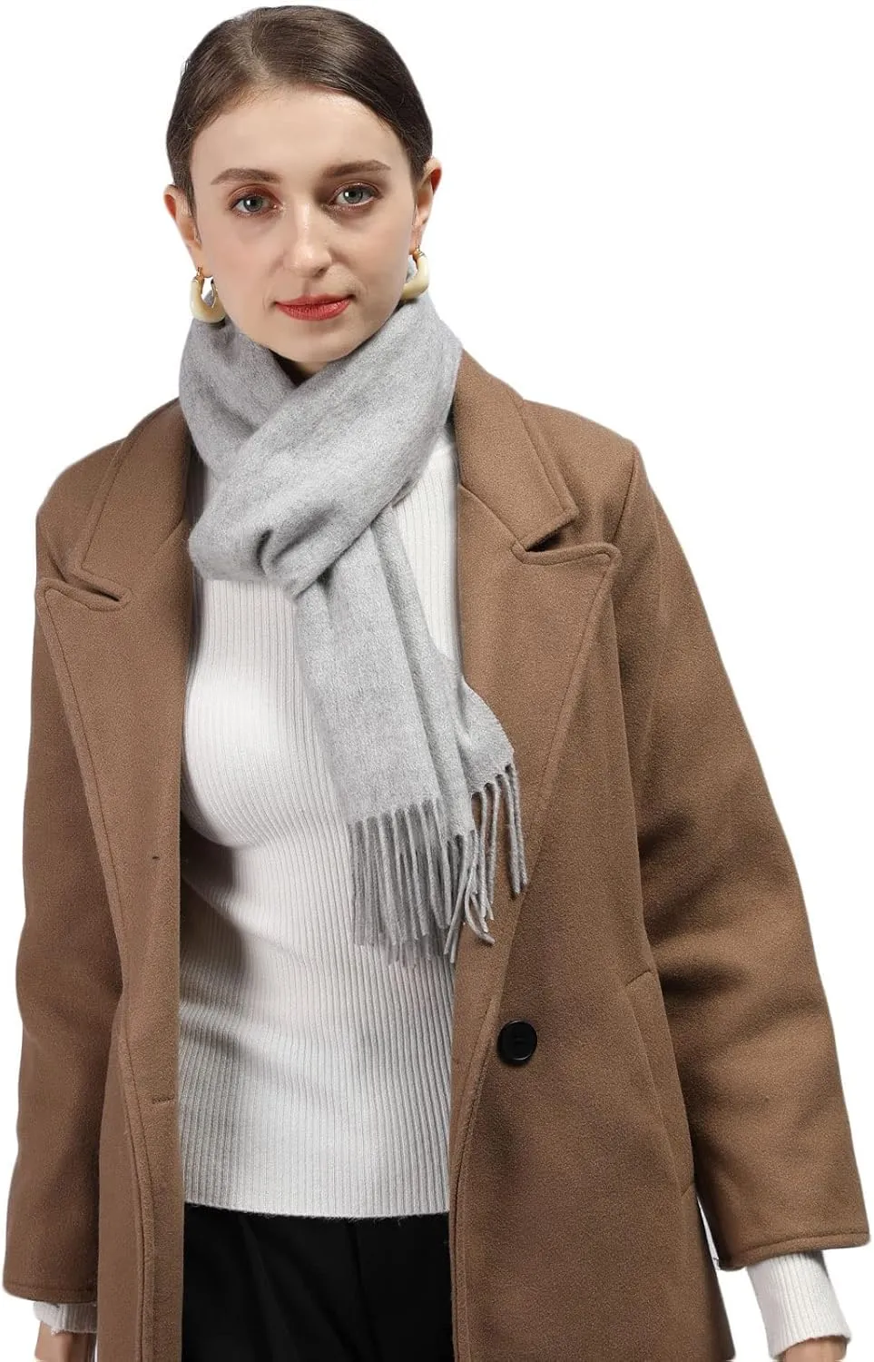 Pure Cashmere Scarf for Men Women Warm Winter Scarves, Fringed Edges Scarf, Multi-Color Gift …