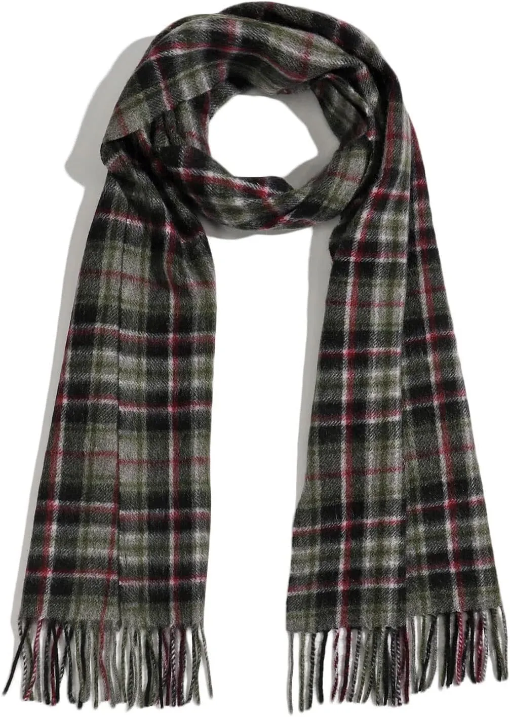 Pure Cashmere Scarf for Men Women Warm Winter Scarves, Fringed Edges Scarf, Multi-Color Gift …