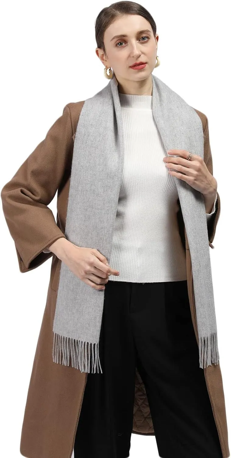 Pure Cashmere Scarf for Men Women Warm Winter Scarves, Fringed Edges Scarf, Multi-Color Gift …