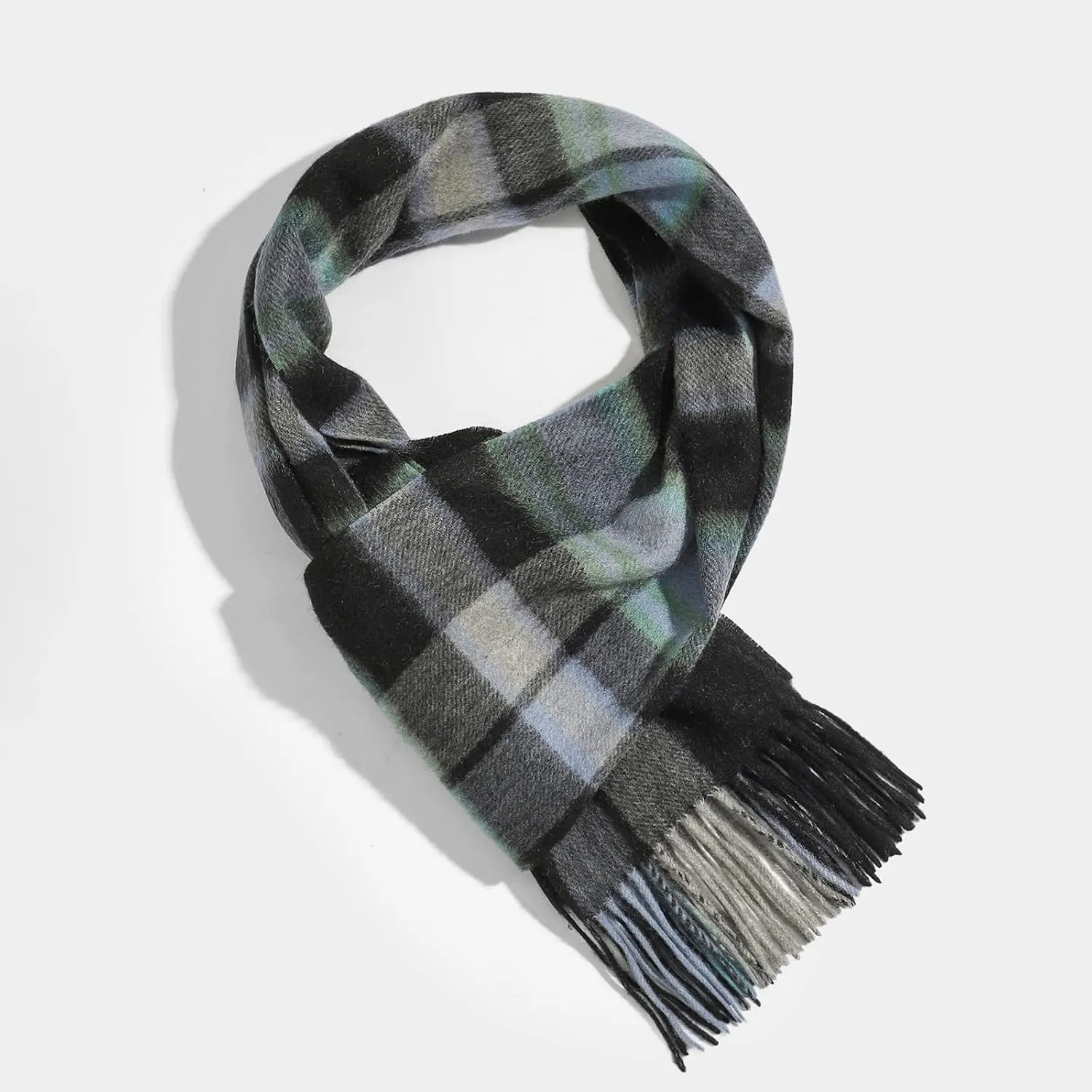 Pure Cashmere Scarf for Men Women Warm Winter Scarves, Fringed Edges Scarf, Multi-Color Gift …