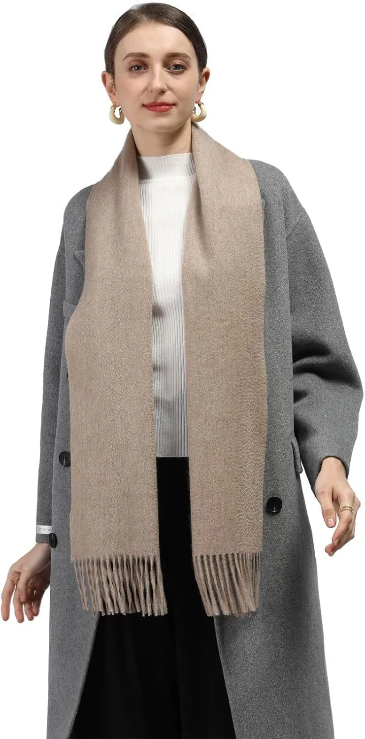 Pure Cashmere Scarf for Men Women Warm Winter Scarves, Fringed Edges Scarf, Multi-Color Gift …