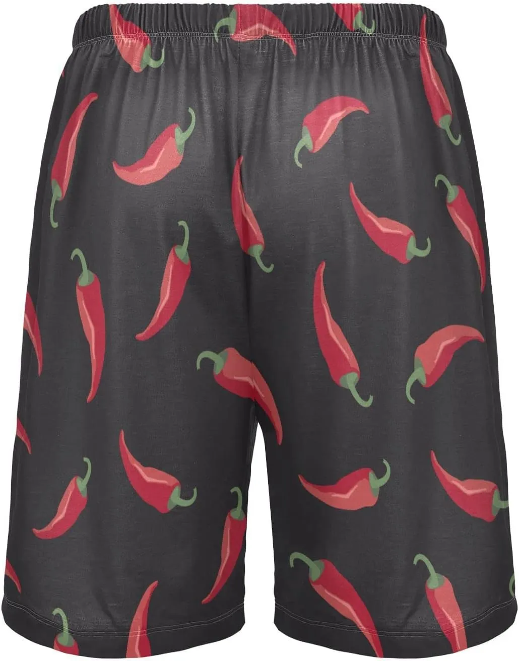 Red Chili Pepper Pattern Men's Pajama Pants Shorts Sleepwear Lounge Pajama Bottoms