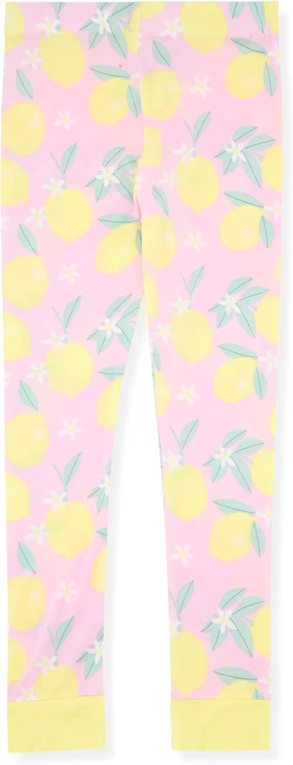 Sleep On It Girls Pajama Sets Soft Breathable Viscose Bamboo Toddlers Girls Pajamas with Fun Prints Sizes for Kids Sleepwear