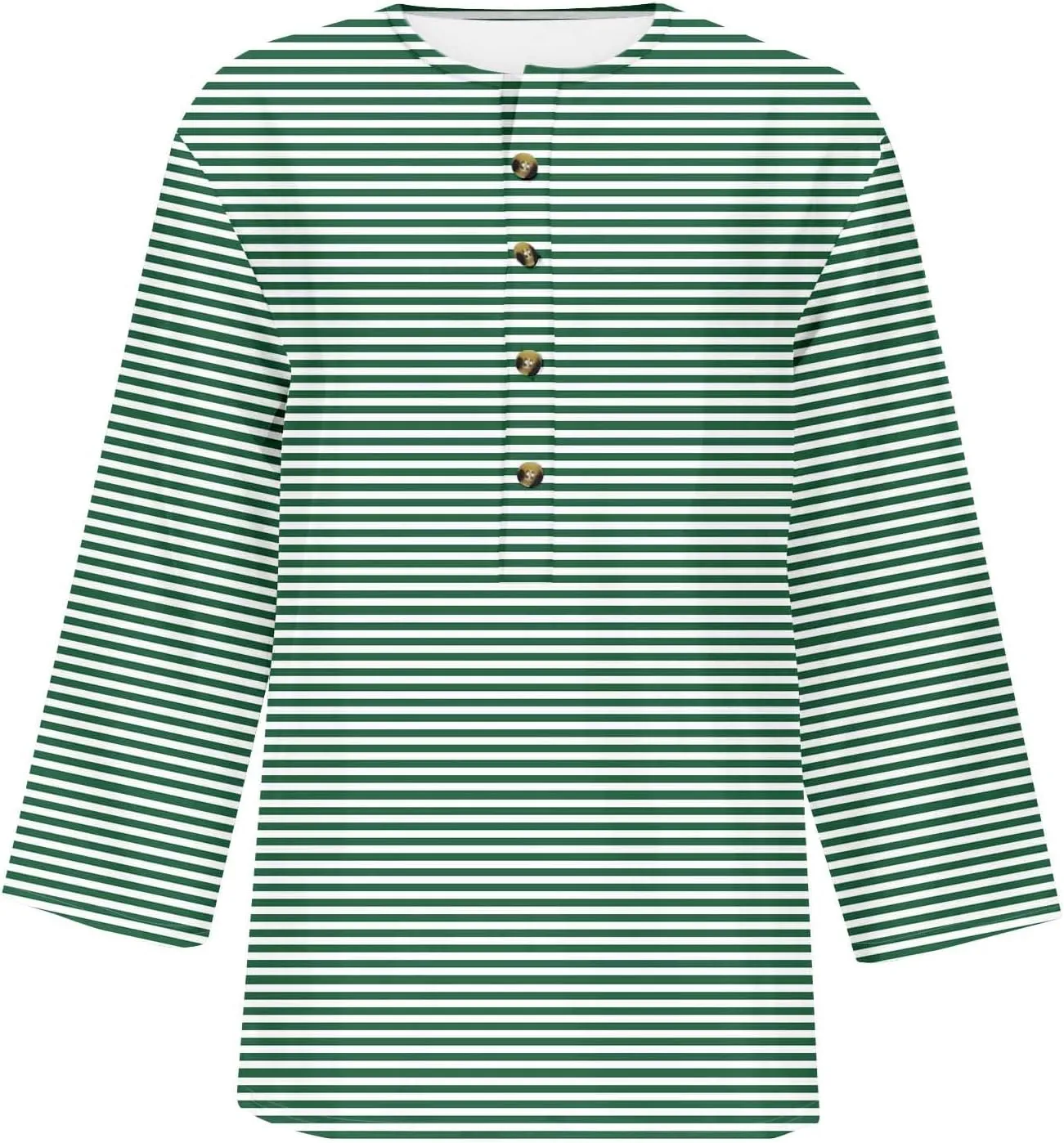 Spring Tops for Women 2025 Trendy Casual 3/4 Sleeve V Neck Button Blouses Business Wear Dressy Ladies Shirts Clothing