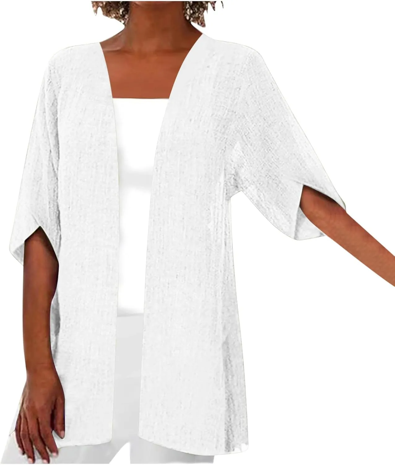 Summer Cardigans for Women Lightweight Open Front Cardigan Short Sleeve Cardigan Kimono Cardigans for Solid Color