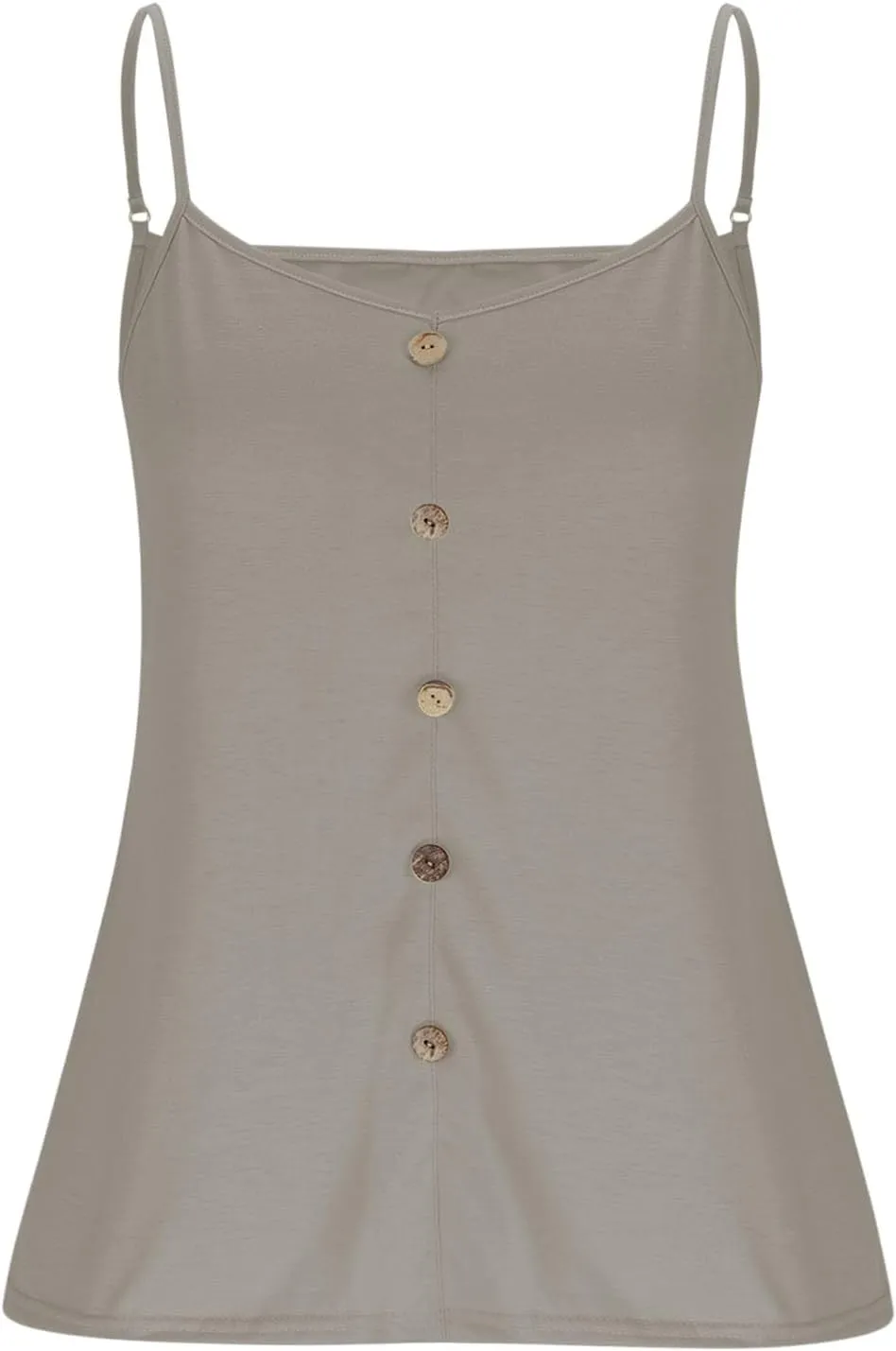 TARIENDY Plus Size Tank Top for Women Loose Casual Summer Flowy Cami Tops Button Lightweight Plain Sleeveless V Neck Shirts