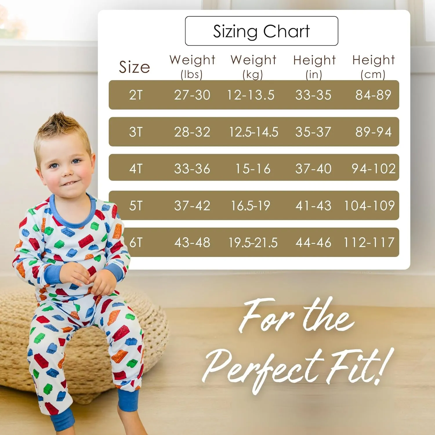 Toddler Pajamas Viscose Soft Baby Pajamas 2 Piece Sleepwear Set Toddler PJs