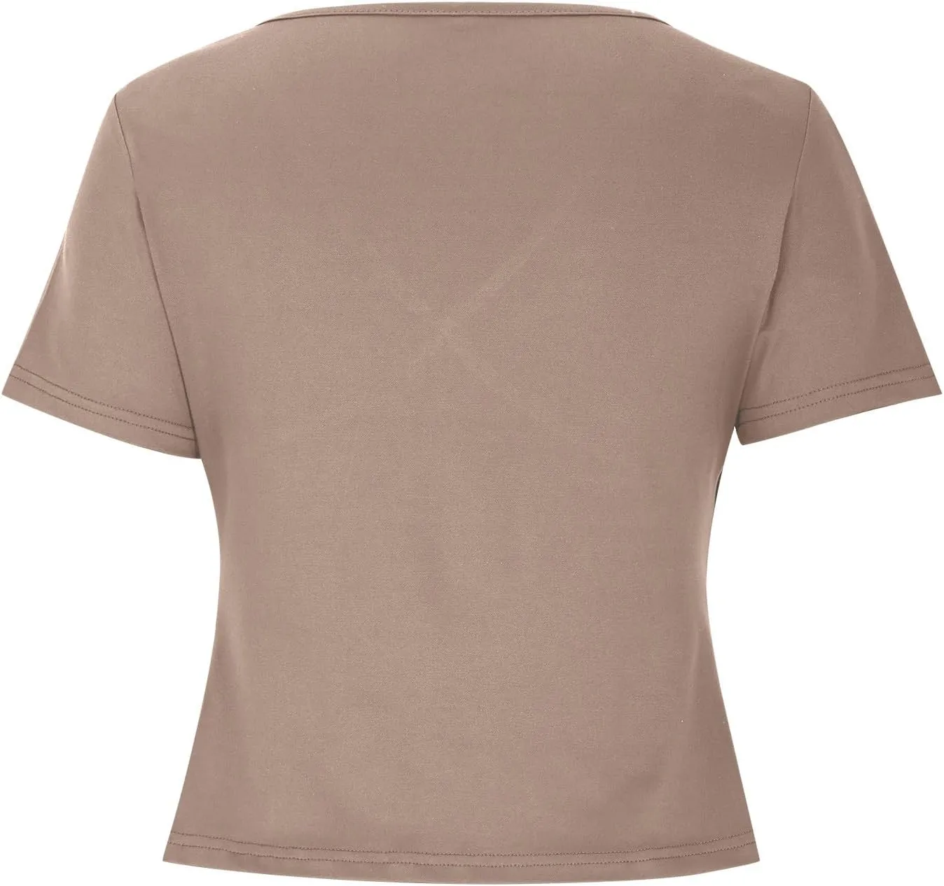 Tshirts for Women Short Sleeve Deep V Neck Tops Cross Wrap Ruched Plunge Slim Fit Tee Shirts Tunic Tops Tee