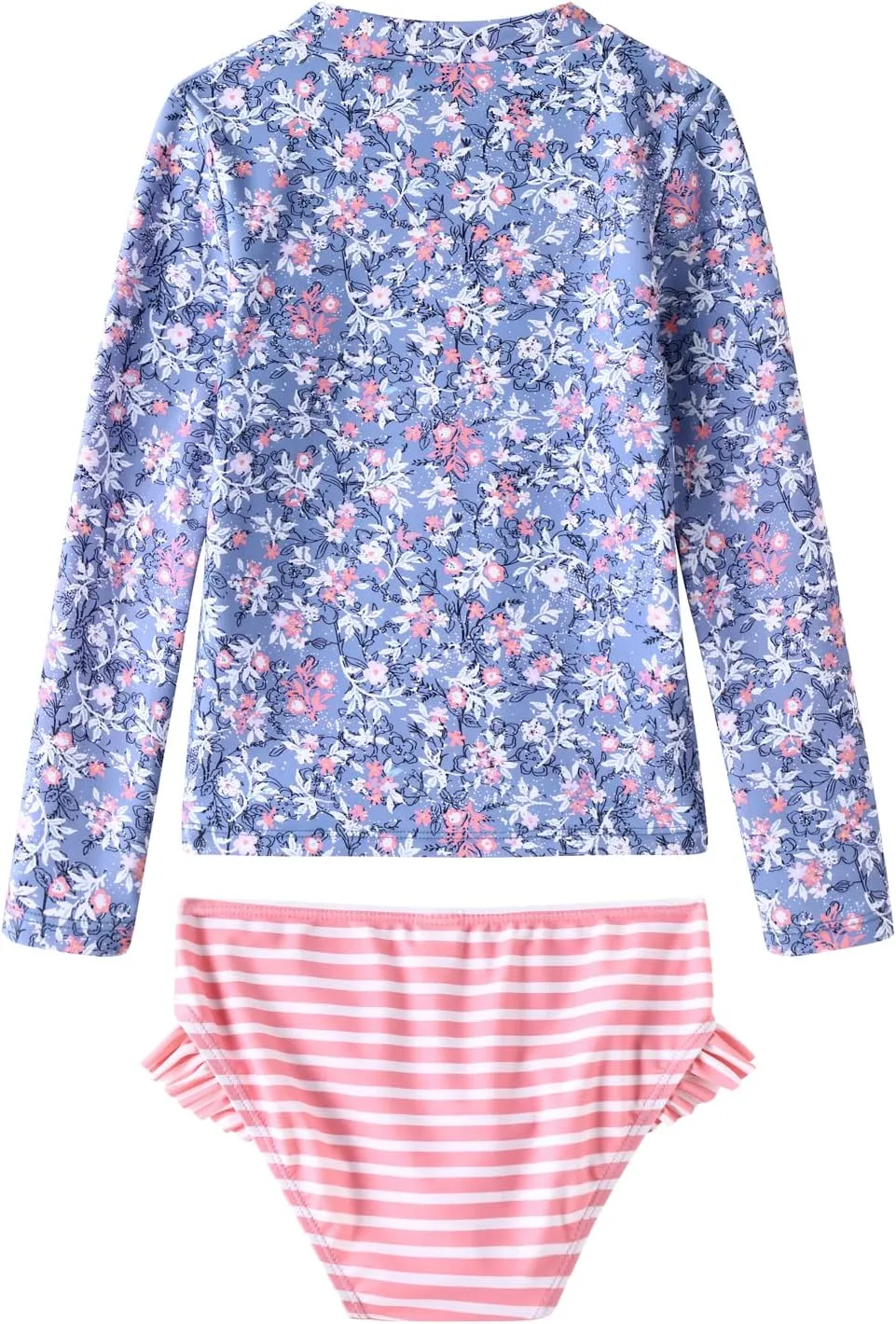 UMELOK Toddler and Little Girls Rash Guard Sets with Bikini Bottoms Swimwear