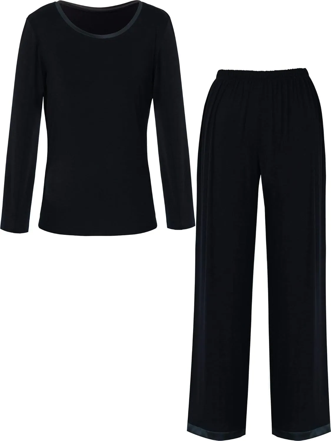 Viscose from Bamboo Women's Pajama Sets Super Soft Long Sleeve Sleepwear Comfy Winter Pjs Sets S-4X